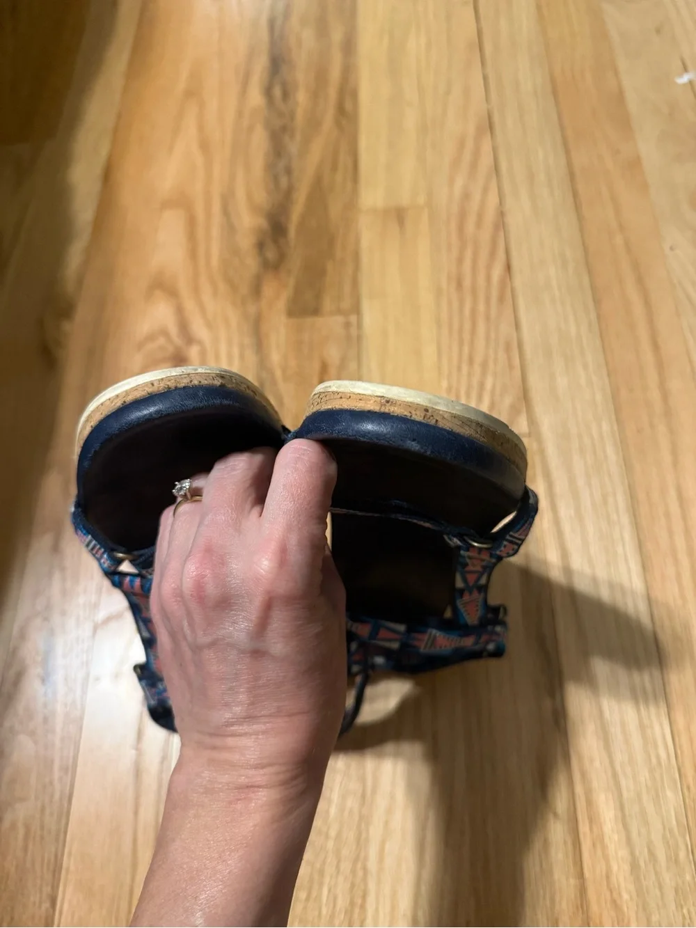 Teva Women’s Arabelle Wedge Sandals Blue Geometric Size 9.5 EUC